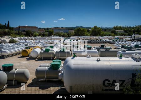 CHEMET gli Services, vicino a Saint-Rémy-de-Provence, Francia. Foto Stock