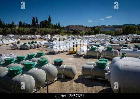 CHEMET gli Services, vicino a Saint-Rémy-de-Provence, Francia. Foto Stock