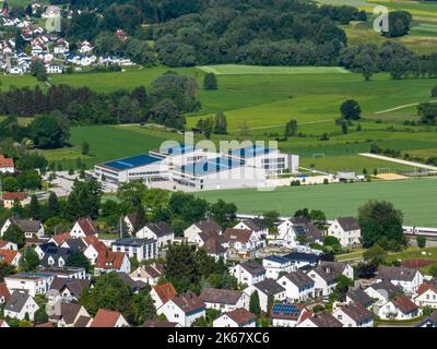 Vista parziale di Diedorf in Swabia Foto Stock