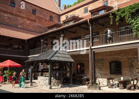 Castello di Nidzica, Voivodato Warmiano-Masuriano, Polonia Foto Stock