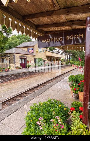 Gotherington Station sulla Gloucestershire Warwickshire Steam Railway, Gotherington, Gloucestershire UK Foto Stock