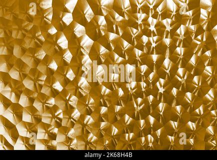 3D ILLUSTRAZIONE METALLO DORATO, STRUTTURA ORO Foto Stock