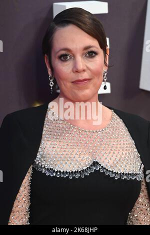 Olivia Colman arriva all'Empire of Light - UK Premiere - BFI London Film Festival il 12 ottobre 2022, Inghilterra, Londra, Regno Unito. Foto Stock