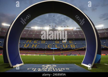 Barcellona, Spagna. 12th Ott 2022. Una visione generale prima della partita della UEFA Champions League a Camp Nou, Barcellona. Il credito per le immagini dovrebbe essere: Jonathan Moskrop/Sportimage Credit: Sportimage/Alamy Live News Foto Stock