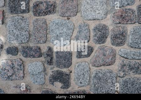 Blocchi di pietra antico da una pietra naturale. Vista dall'alto Foto Stock