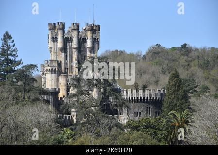 Butroi, Spagna - 14 aprile 2022: Castello di Butron nei Paesi Baschi, Spagna Foto Stock