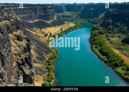 Il fiume Snake a Twin Falls, Idaho Foto Stock