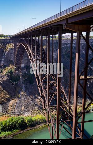 Perrine Bridge si estende sul fiume Snake a Twin Falls, Idaho Foto Stock