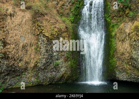 Cascate Multnomah nella Columbia River Gorge, Oregon Foto Stock