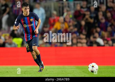 Barcellona, Spagna. 12th Ott 2022. Pedri (FC Barcelona) in azione durante la partita di calcio della Champions League tra FC Barcelona e Inter Milan, allo stadio Camp Nou di Barcellona, Spagna, mercoledì 12 ottobre 2022. Foto: SIU Wu Credit: dpa/Alamy Live News Foto Stock