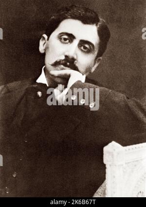 Portrait de l'ecrivain francais Marcel Proust (1871 - 1922) Foto Stock