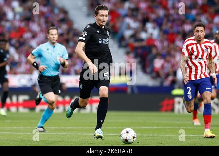 Hans Vanaken del Club Brugge durante la UEFA Champions League, partita di calcio del Gruppo B tra Atletico de Madrid e Club Brugge il 12 ottobre 2022 allo stadio Civitas Metropolitano di Madrid, Spagna - Foto: Oscar J Barroso/DPPI/LiveMedia Foto Stock