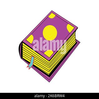 Colore chiudi libro con segnalibro. Migliore collezione di illustrazioni vettoriali di designer. Icone e simboli di grafica vettoriale per il design di logo Illustrazione Vettoriale