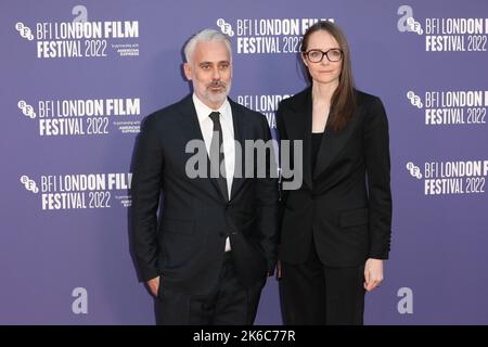 Iain Canning e Joanna Laurie partecipano alla prima edizione di 'The Son' al BFI London Film Festival 66th Foto Stock