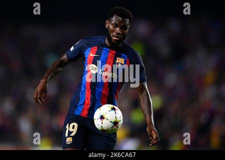 Barcellona, Spagna. 12 ottobre 2022. Durante la partita di calcio della UEFA Champions League tra il FC Barcelona e il FC Internazionale. Credit: Nicolò campo/Alamy Live News Foto Stock