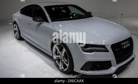 DETROIT, MI/USA - 19 GENNAIO 2013: Un'Audi RS7 2014 rivela l'auto, North American International Auto Show (NAIAS). Foto Stock