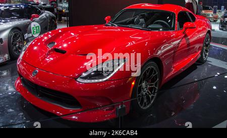 DETROIT, MI/USA - 19 GENNAIO 2013: Un'auto Viper 2014 SRT (Dodge), North American International Auto Show (NAIAS). Foto Stock