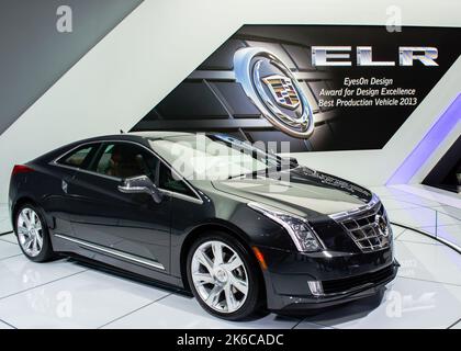 DETROIT, MI/USA - 19 GENNAIO 2013: A 2014 Cadillac 2014 ELR Reveal car, North American International Auto Show (NAIAS). Foto Stock