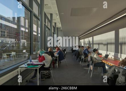 Biblioteca. Università di Bristol: Fry Building, Bristol, Regno Unito. Architetto: Wilkinson Eyre Architects, 2020. Foto Stock