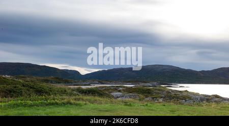 Scene di Jøa, un'isola nel comune di Namsos, Norvegia Foto Stock