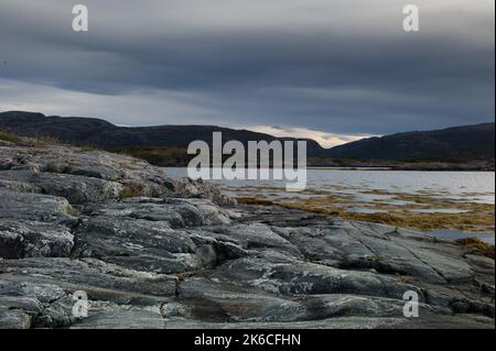 Scene di Jøa, un'isola nel comune di Namsos, Norvegia Foto Stock