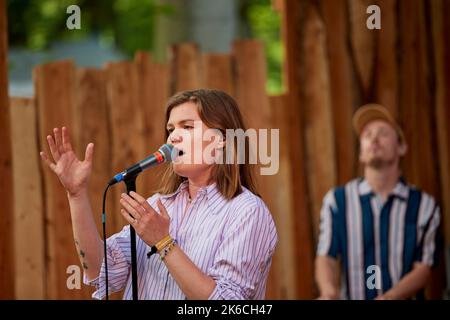 cantante danese al nibe Foto Stock