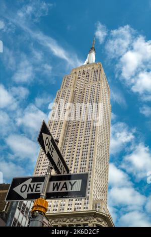 Empire State Building, Manhattan, New York, Stati Uniti d'America Foto Stock