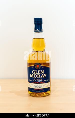 Glen Moray Speyside Single Malt Scotch Whiskey isolato Foto Stock