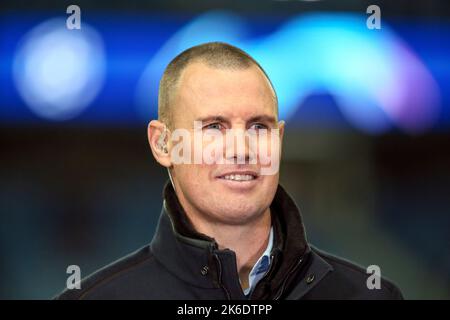 Kenny Miller, un ex giocatore di calcio professionista che ha giocato attaccante per diverse squadre, è stato poi assistente allenatore per Falkirk FC Foto Stock