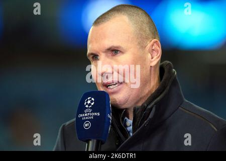 Kenny Miller, un ex giocatore di calcio professionista che ha giocato attaccante per diverse squadre, è stato poi assistente allenatore per Falkirk FC Foto Stock