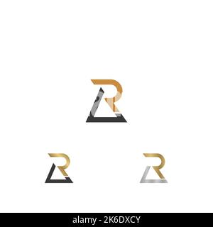 Iniziali alfabetiche logo LR, RL, L e R. Illustrazione Vettoriale