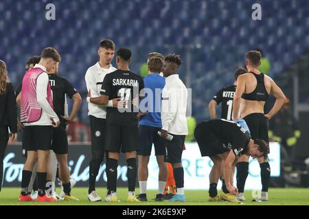 Roma, . 13th Ott 2022. Roma, Italia 13.10.2022: In azione durante la UEFA Europa League 2022/2023 Gruppo f, giorno 4, S.S. Lazio vs Sturm Graz allo Stadio Olimpico di Roma il 13 ottobre 2022. Credit: Independent Photo Agency/Alamy Live News Foto Stock