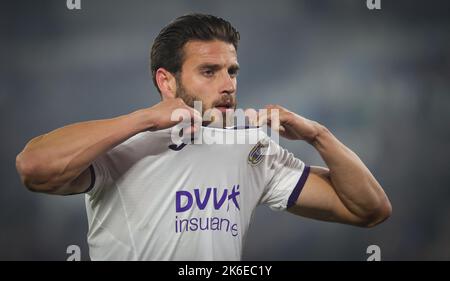 Wesley Hoedt di Anderlecht, foto dopo una partita di calcio tra il British West Ham United FC e il Belgian RSC Anderlecht, giovedì 13 ottobre 2022 a Londra, Regno Unito, Belgio, il quarto giorno nella fase di gruppo della UEFA Conference League. BELGA PHOTO VIRGINIE LEFOUR Foto Stock