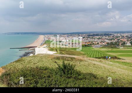 Vista di Seaford da Seaford Head East Sussex England Regno Unito Regno Unito Foto Stock