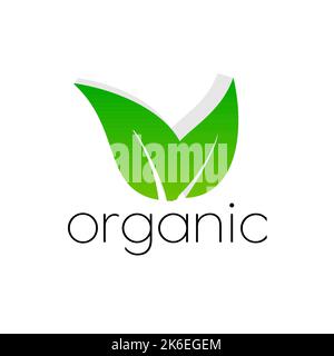 Logo o etichetta naturale del prodotto. Elemento per il menu design ristorante o caffè Illustrazione Vettoriale