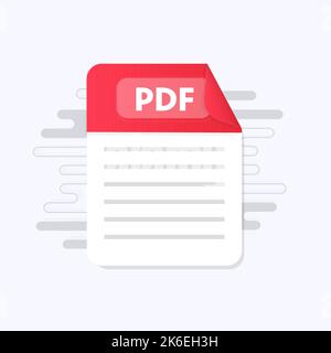 Icona del file PDF. Illustrazione grafica del design piatto. Icona PDF vettoriale Illustrazione Vettoriale