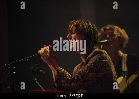 I pacchi della pop band australiana che concludono il loro tour europeo all'UFO - Velodrom di Berlino Foto Stock