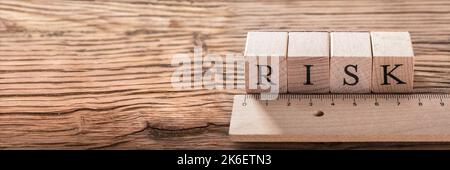 Analisi e misurazione del rischio strategico. Strategy Ruler Blocks Foto Stock