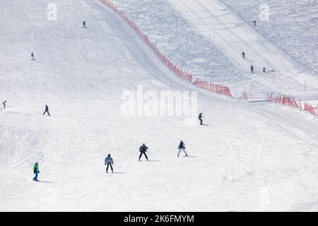 Erzincan, Turchia, 29 gennaio 2022: Vista della stazione sciistica di Ergan, Foto Stock