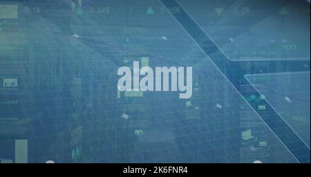 Questa immagine mostra come vengono elaborati i dati e come la tecnologia connette le persone a livello globale Foto Stock