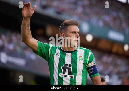 Siviglia, Spagna. 1st Ott 2022. Joaquin (17) di Real Betis visto durante la partita della UEFA Europa League tra Real Betis e Roma all'Estadio Benito Villamarin di Siviglia. (Photo Credit: Gonzales Photo/Alamy Live News Foto Stock
