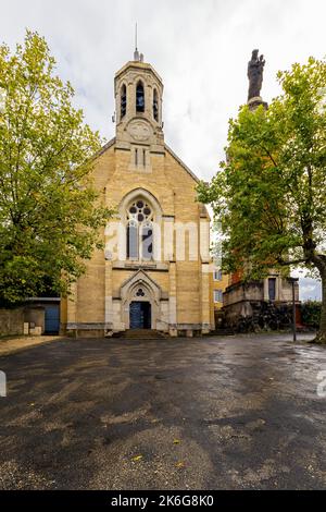 Cappella Notre Dame de Pipet sul Monte Pipet in Vienne. Vienne è una città nel sud-est della Francia, dipartimento dell'Isère, di cui è una sottoprefettura alongsi Foto Stock