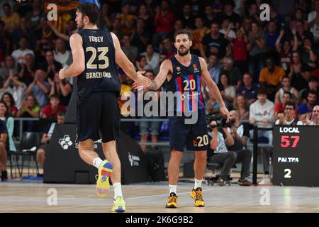 Nicolas Laprovittola del FC Barcelona durante la partita Eurolega della Turkish Airlines tra il FC Barcelona e il Real Madrid al Palau Blaugrana Foto Stock
