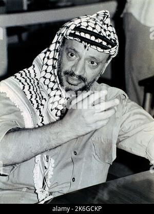 Presidente di Palastina Yasser Arafat Foto Stock