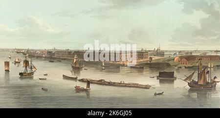 Vista di San Pietroburgo, Russia, dopo Atkinson, 1802 Foto Stock