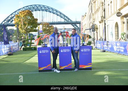 Newcastle's Quayside, Regno Unito, 14/10/2022 Rugby League World Cups 2021 in mostra, Fan Village sul Newcastle's Quayside, Regno Unito Foto Stock