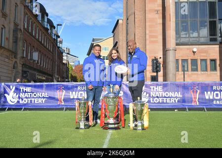 Newcastle's Quayside, Regno Unito, 14/10/2022 Rugby League World Cups 2021 in mostra, Fan Village sul Newcastle's Quayside, Regno Unito Foto Stock