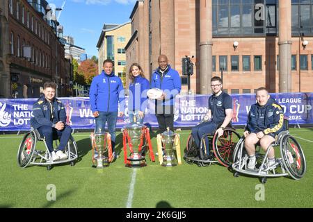 Newcastle's Quayside, Regno Unito, 14/10/2022 Rugby League World Cups 2021 in mostra, Fan Village sul Newcastle's Quayside, Regno Unito Foto Stock