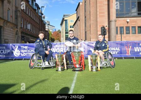 Newcastle's Quayside, Regno Unito, 14/10/2022 Rugby League World Cups 2021 in mostra, Fan Village sul Newcastle's Quayside, Regno Unito Foto Stock