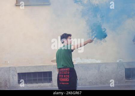 Gli studenti protestano a Milano Foto Stock